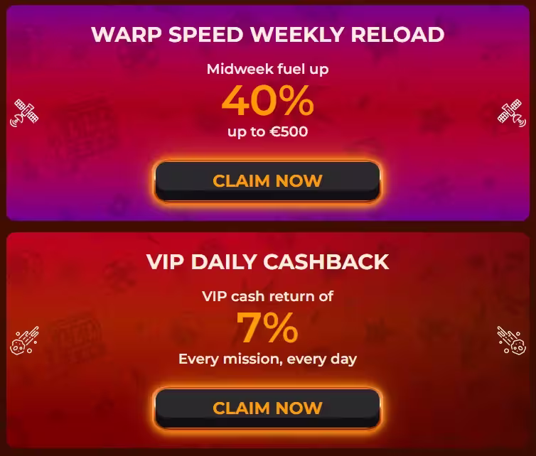 Cashback- och reloadbonusar på Vegas Casino